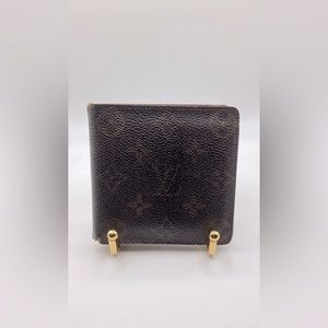 Louis Vuitton Brown Leather Monogram Wallet